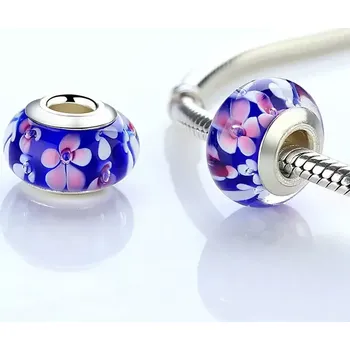 Korálek Korálek KATY skleněný Voňavé květy - TOPBEADS