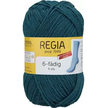 Příze Regia 6-ply Uni 50g Petrol 1047 (Ponožková příze Regia 6-ply Uni 50g 1047 Petrol)
