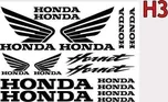 Samolepky Honda H3 černé