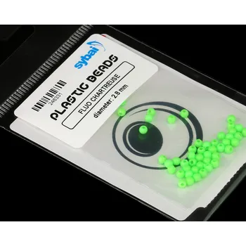 Plastové hlavičky Sybai Plastic Beads Fluo Chartreuse