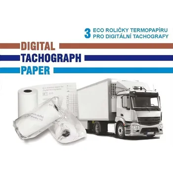 Papír Roličky do digitálních tachografu DTP 3x8m - univerzální