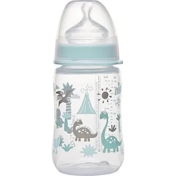 Kojenecká láhev Nip PP láhev se širokým hrdlem, 260 ml, kluk, silikon dudlík M