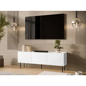 Televizní stolek TV stolek/skříňka Gretzo 165 3D, Barva: bílá MIRJAN 5903211344862