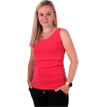 Těhotenská móda Kojicí tílko Kateřina, lososově růžové S/M