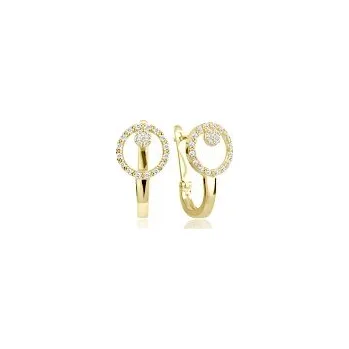 Náušnice Náušnice zlaté Kruh se zirkony