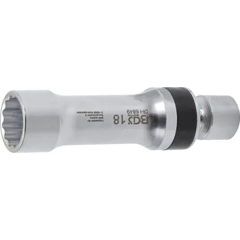 Autoelektrika BGS 6849, Kloubová nástrčná hlavice na zapalovací svíčky, dvanáctihranná s přídržnou pružinou | vnitřní čtyřhran 10 mm (3/8") | 18 mm