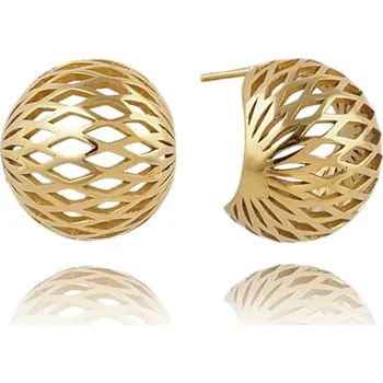 Náušnice Flamenco Mystique 14k pozlacené náušnice z chirurgické oceli, puzeta KST3266