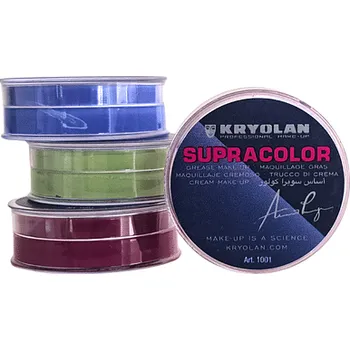 Karnevalový doplněk Barva na obličej - Kryolan Supracolor (krémová), barva pastelová fialová 8ml