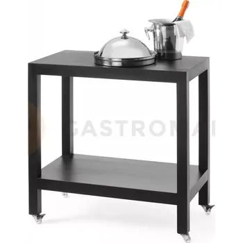 Nerezový dřez Číšnický vozík dubový 820x460x(h)850 mm | FINE DINE, Madeira Black