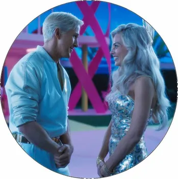 Jedlá dekorace na dort Jedlý papír Barbie a Ken 19,5 cm