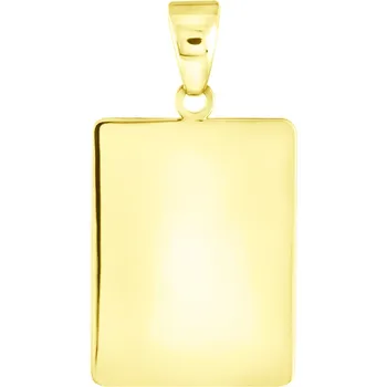 Přívěsek GEMMAX Zlatý přívěsek Destička – vhodný k porytí – zlatý šperk ryzosti 585/1000 v Dárkovém balení s Certifikátem GUPYN-01082