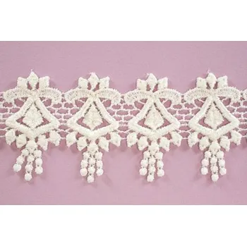 Stuha Krajka metr. GUIPURE SMETANOVÁ RG16275001 - Smetanová, 55 mm