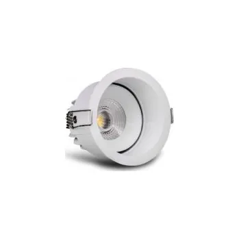 Žárovka Tesla - LED výklopné podhledové svítidlo 90mm, 10W, 230V, 825lm, 3000K, Ra≥82, 60°