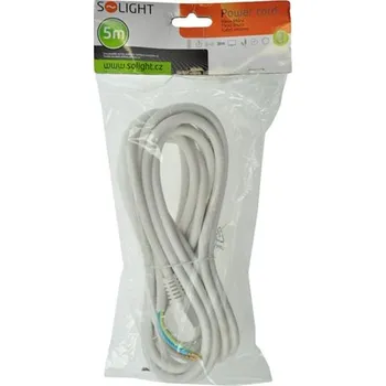 Napájecí kabel Solight flexo šňůra, 3x 1,5mm2, bílá, 5m - PF22