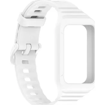 Příslušenství k chytrým hodinkám eses Silikonový řemínek s rámečkem pro Honor Band 9 - Bílý