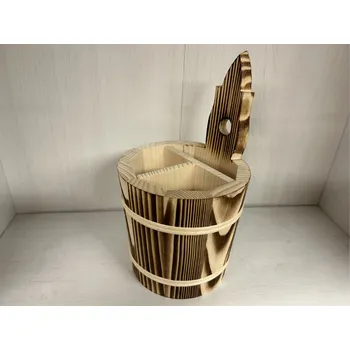 Příborník do zásuvky Dřevotéka - Dřevěná nádoba na příbory 16x15,5 cm Dřevěná nádoba na příbory 16x15,5 cm