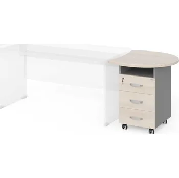 Zásuvkový kontejner Kontejner Manager 76 x 64 cm, akát světlý / šedá