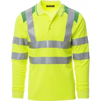 Pánská móda Pracovní reflexní polokošile s dlouhým rukávem GUARD+WINTER, Payper Barva: ŽLUTÁ FLUO/GELOVÁ ZE, Velikost: M
