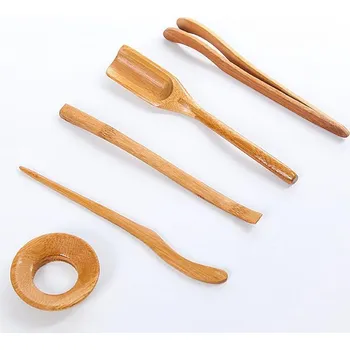 Sada nářadí Sada nástrojů pro čajový obřad Kung-fu 5 kusů bambusového nářadí