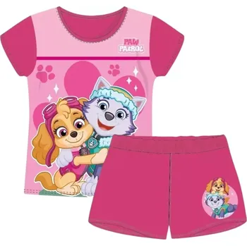 Dívčí pyžamo dovoz EU Dívčí letní pyžamo Paw Patrol tmavě růžové
