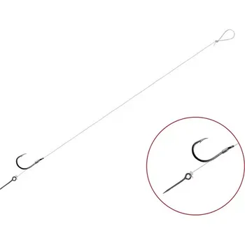 DELPHIN - Návazec bez protihrotu FLR Sting vel. 12 8 cm 5 mm 0,22 mm 6 ks