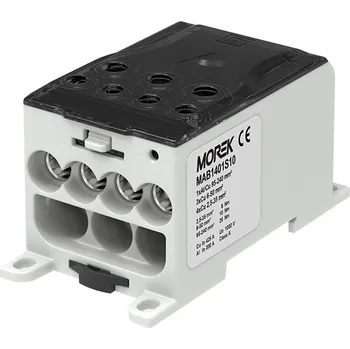 modulární přístroj a rozvaděč MOREK Distribuční blok OJL 400A, vstup 1xAl/Cu240mm², výstup 4x35/3x50mm² šedý MAB1401S10