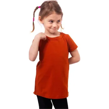 Chlapecké tričko Dívčí tričko, krátký rukáv, skořicové 110