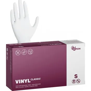 Čisticí rukavice Rukavice jednorázové vinylové nepudrované M 100 ks