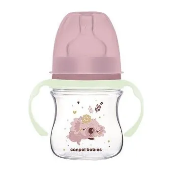 Kojenecká láhev Canpol babies Antikoliková lahev EasyStart SLEEPY KOALA 120ml růžová