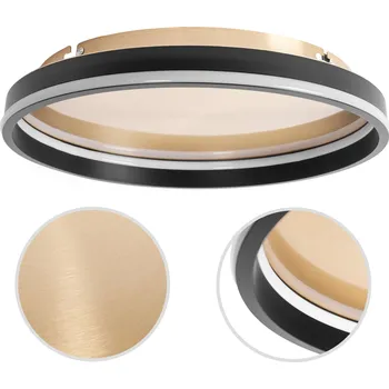 Toolight Toolight, LED stropní svítidlo 40cm, 22W, APP1464, černá-zlatá, OSW-07981