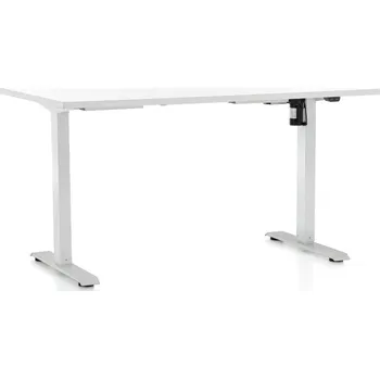 Psací stůl Výškově nastavitelný stůl OfficeTech A, 120 x 80 cm, bílá podnož, bílá