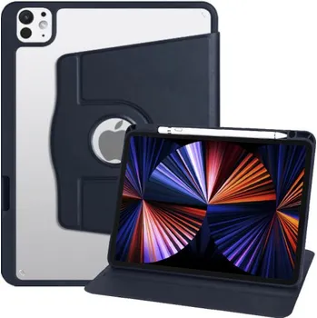 Pouzdro na mobilní telefon Otočné 360° pouzdro s prostorem na Apple Pencil pro iPad Pro 13" (2024/2025) - tmavě modré