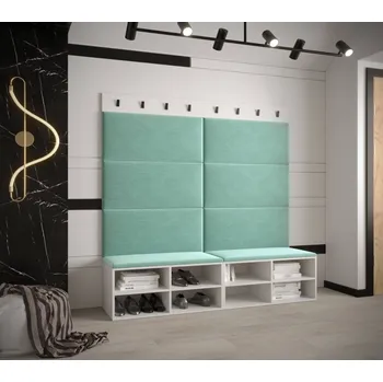 Předsíňová stěna Předsíňová stěna Miro 7 - bílá Barva: Mátová - Manila 11