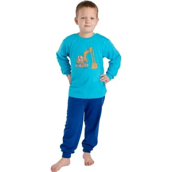 Chlapecké pyžamo Betty Mode modré s pásovým nakladačem