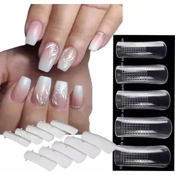 Nailee Duální formy šablony na Polygel box 100 ks klasik 3