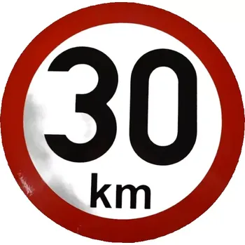 Příslušenství pro přívěs Samolepka omezení rychlosti 30 km retroreflexní pr. 150 mm na přívěsy (ACI 9908038X)