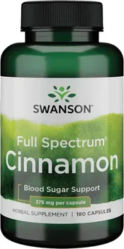 Přírodní produkt Swanson Full Spectrum Cinnamon 375 mg 180 cps.