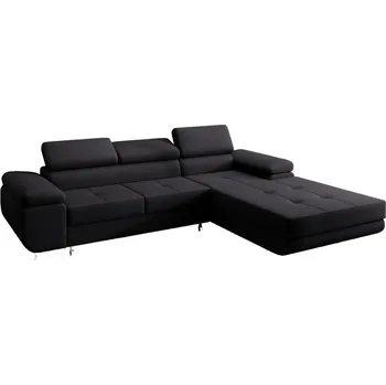 Obývací pokoj Rohová rozkládací sedací souprava 270 DEE Pravá Černá I