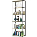 Regál 70 cm, černá/dub artisan