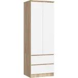 Skříň STAR S60 2D 2SZ - dub sonoma/bílá