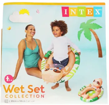 Nafukovací kruh Intex Dětský plavecký kruh s otvory lenochod 81 cm