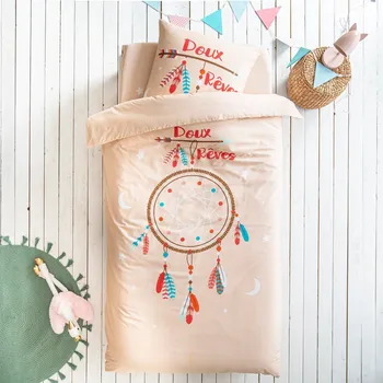 Povlečení Blancheporte Dětské povlečení Doudou s potiskem lapače snů, bavlna napínací prostěradlo 90x190 cm