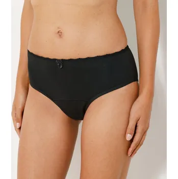 Kalhotky Blancheporte Menstruační kalhotky maxi s krajkou v pase černá 46/48