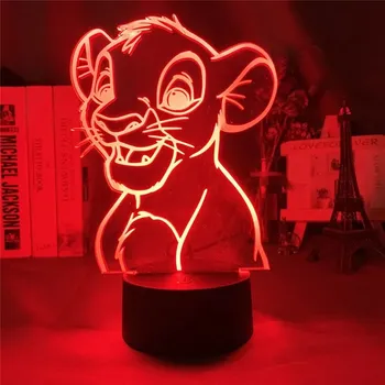 Lampička 3D LED Lampička Simba | Lví král