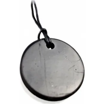 Přívěsek Šungitový přívěsek kruh 3,5cm