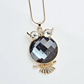 Hodinky 3Pagen Přívěsek na řetízku Sova délka 57 cm, přívěsek 7 x 4 cm