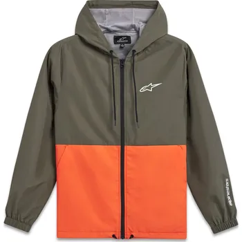 Moto bunda Bunda SPEEDED WINDBREAKER, ALPINESTARS (zelená/oranžová) (Velikost: XL)