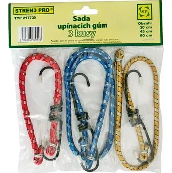Upínací popruh Guma upínací STREND Pro LB349, 8 mm, 1x 30-50-60 cm, s ocelovými háčky 217739