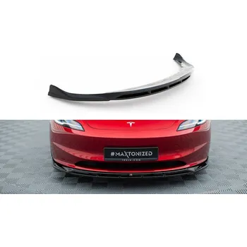 Karosérie Spojler pod nárazník lipa V.1 Tesla Model 3 Project Highland(Facelift) černý lesklý plast