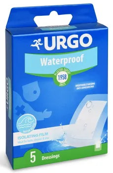 Náplast URGO Waterproof voděodolná náplast 10 x 6 cm 5 ks